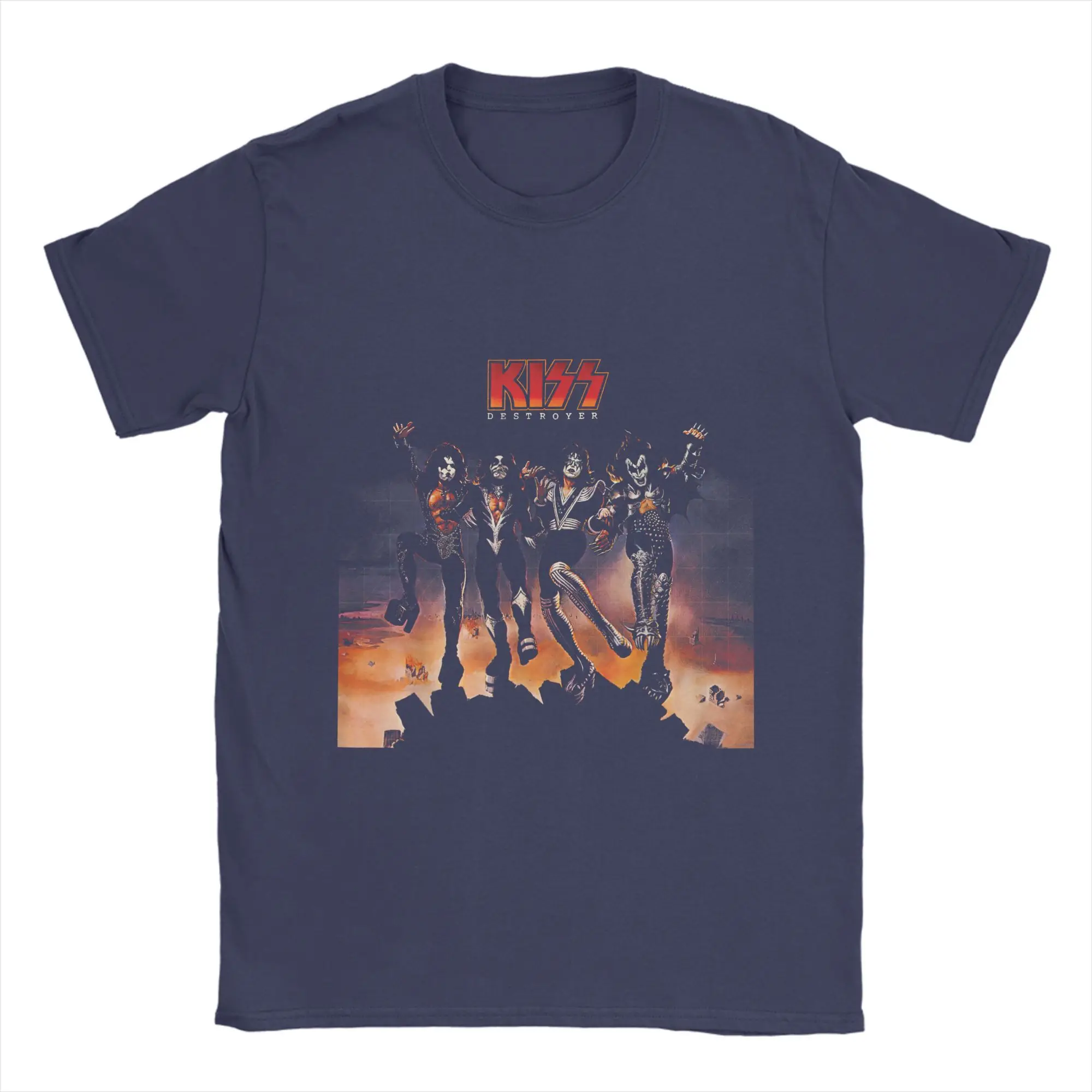 T-shirt da donna e da uomo KISS Band Rock T-shirt casual da uomo girocollo a maniche corte T-shirt regalo