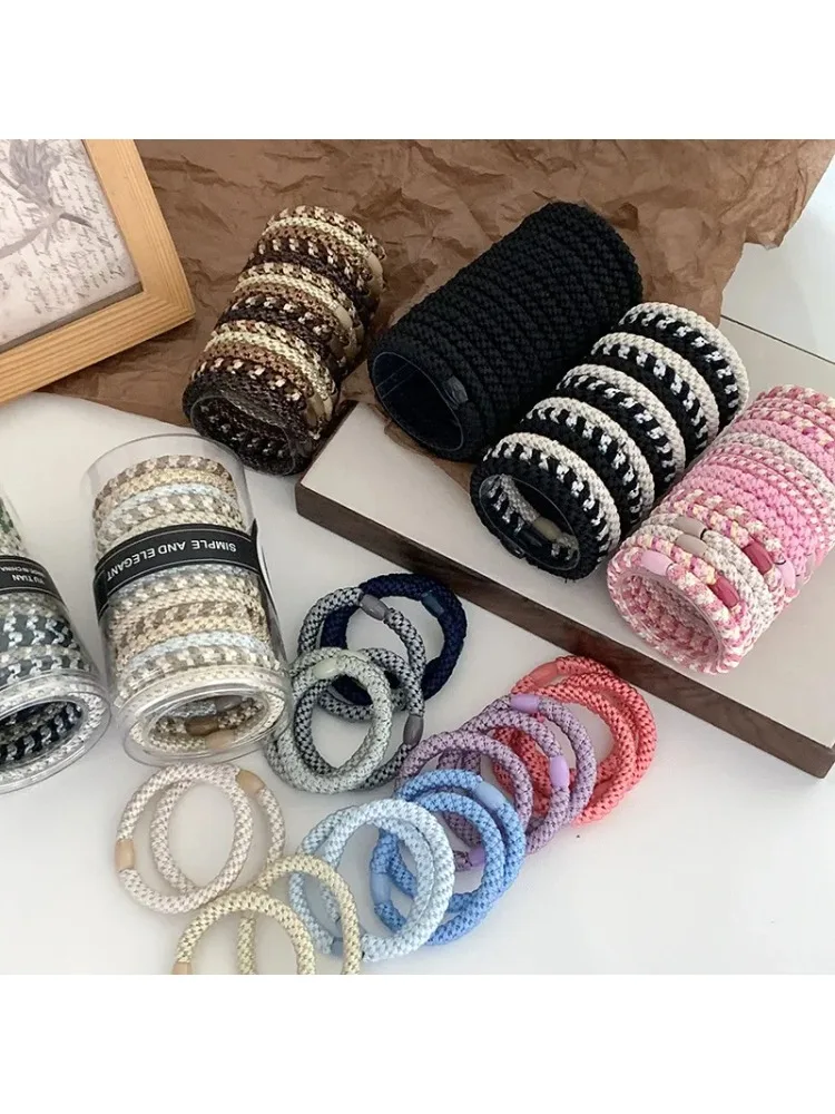 15 stks/doos Hoge Elastische Haar Elastiekjes Voor Vrouwen Zwart Haar Tie Meisjes Paardenstaart Houder Haar Touw Haarbanden haaraccessoires - afbeelding 2