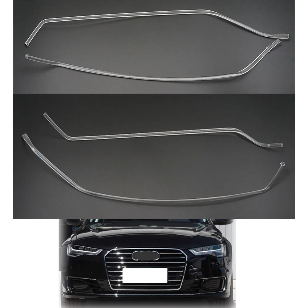 

Pair For Audi A6L C7 PA C7.5 2016-2018 LED DRL Car Headlight Light Guide Plate Daytime Running Light Tube Bar