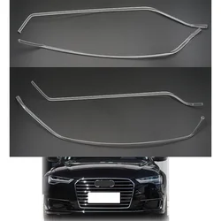 Pair For Audi A6L C7 PA C7.5 2016-2018 LED DRL Car Headlight Light Guide Plate Daytime Running Light Tube Bar