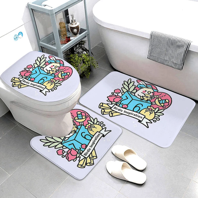 ADecorative Absorbent Foot Mat Bath Mat Bathroom Small Rug Entrance Door Mat Kitchen Mat Bedroom Balcony Room Mat toilet rug