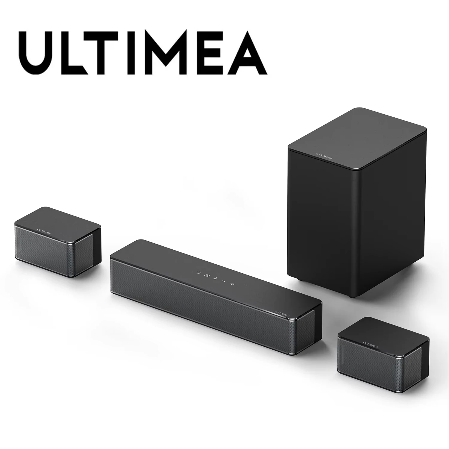 ULTIMEA 5.1 Virtual Surround Soundbar, 3D Surround Sound System, Soundbar for TV with Subwoofer and Rear Speakers, Poseidon D50