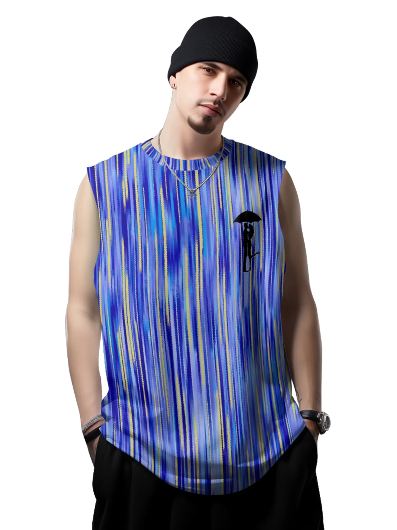

Summer Tank Top Men Creative Casual Fitness Sleeveless Shirt Breathable Tops Fashion Mens Clothing Gyms Running Vest Men