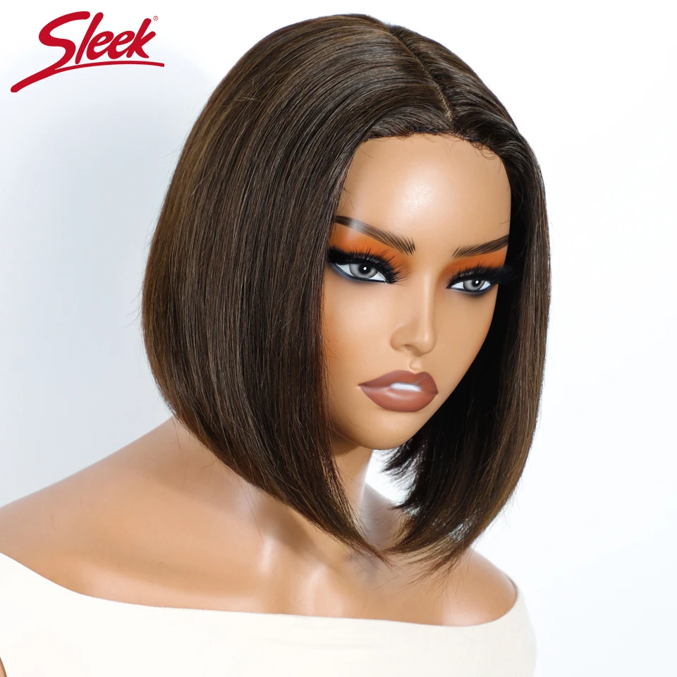 البرازيلي الدانتيل بوب الباروكات أنيق قصير الدانتيل جزء خصلات الشعر المستعار الإنسان 180% الكثافة رخيصة ريمي # 4 باروكات شعر ملونة