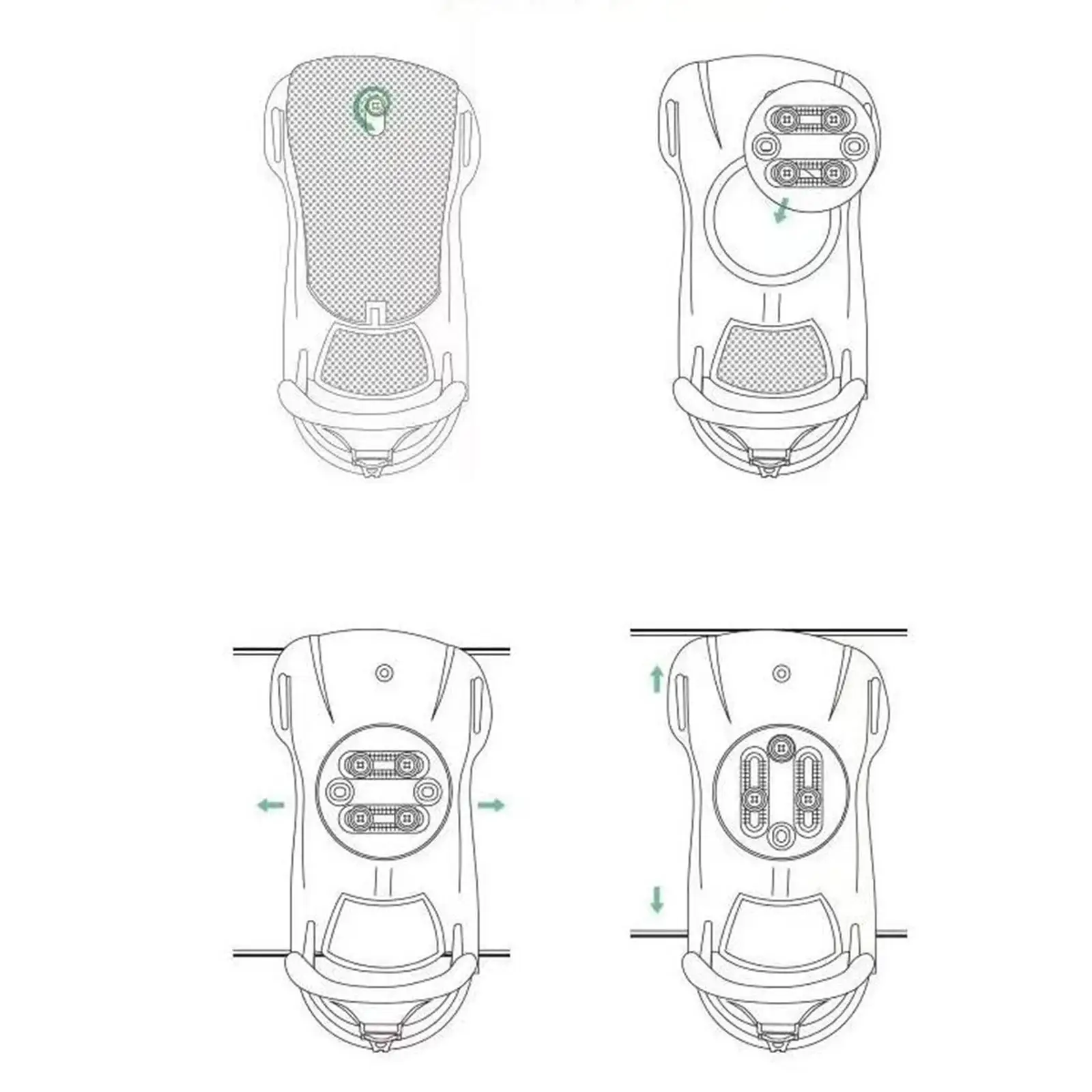 

Beginner Snowboard Bindings Adjustable Strap Parts Ski Boot Accessories for Winter Sports Adults