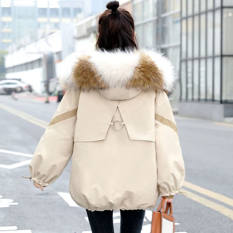 2023 New Female Thick Warm Parkas Women Cotton Coat Winter Jacket Mid Length Version Outwear Fashion Relaxation Hooded Outcoat