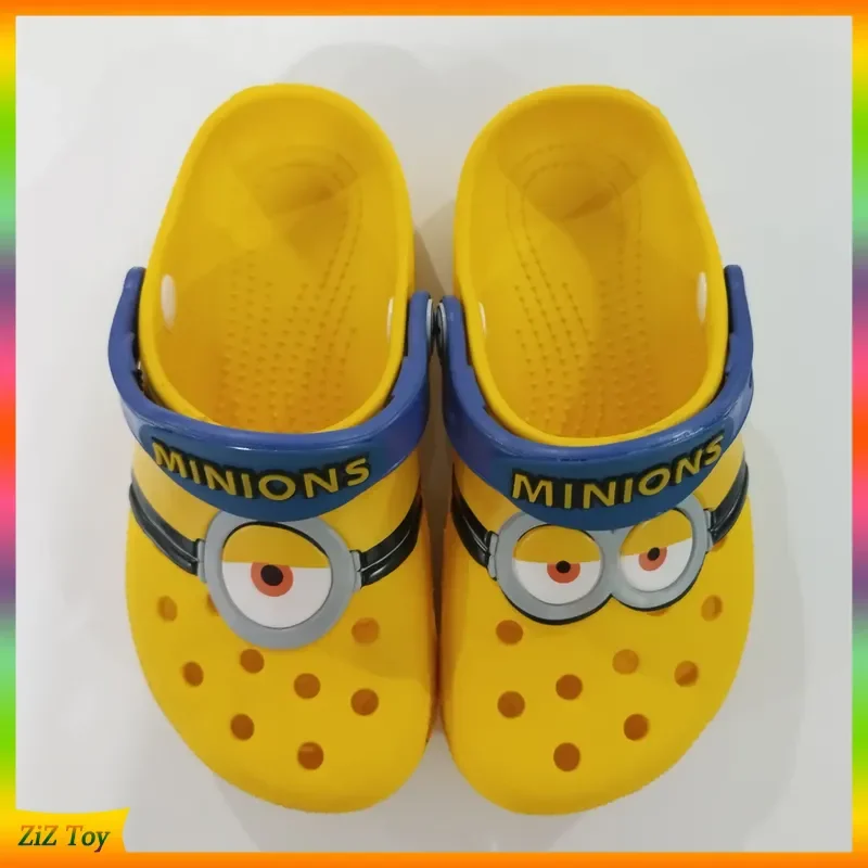 

Детские сандалии в стиле аниме Minions Kawaii Eva Dave Stuart, пляжная обувь без шнуровки, летние дышащие домашние тапочки, сандалии для взрослых