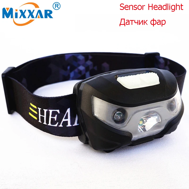 3000Lm Body Motion Sensor Mini LED Headlight Headlamp Rechargeable Camping Hunting Fishing Flashlight Head Torch Lamp USB