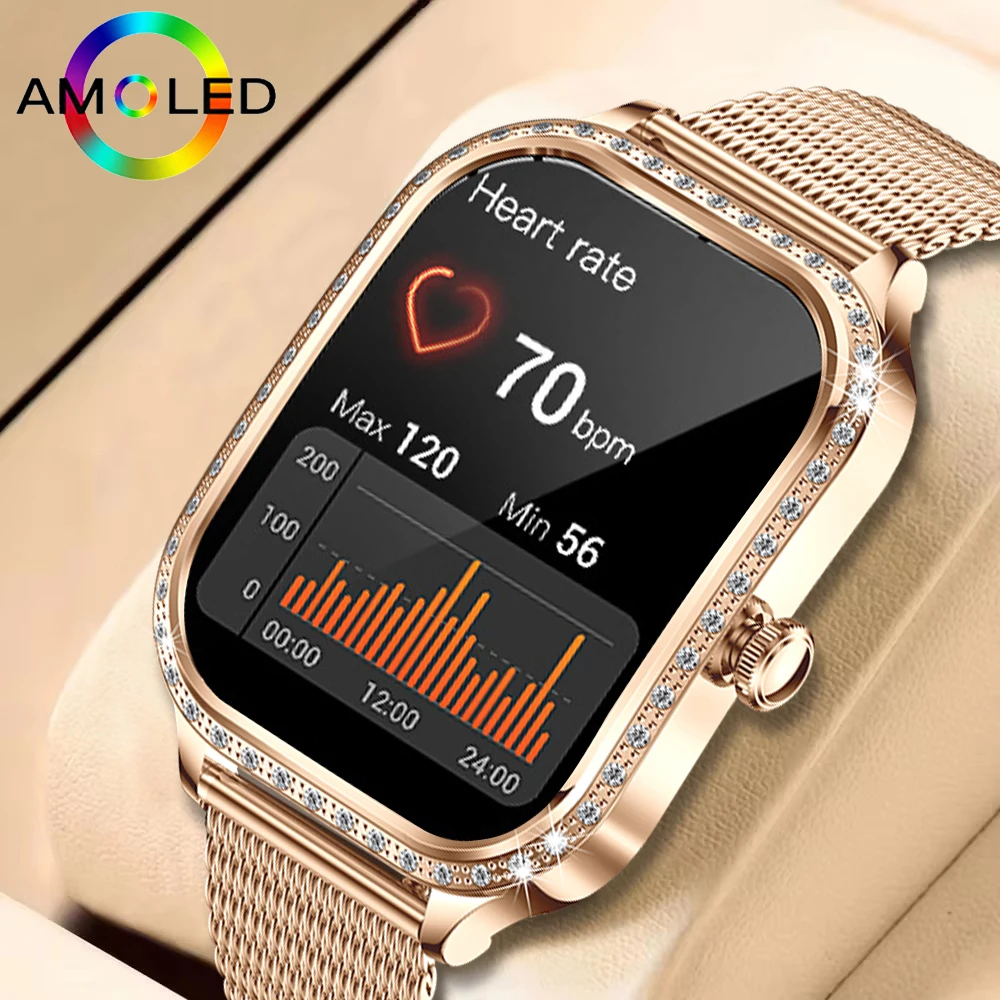 

LIGE Smart Watch Women Bluetooth Call Heart Rate Blood Oxygen Monitor Custom Watch Face Smartwatch Ladies Sport Fitness Pedomete