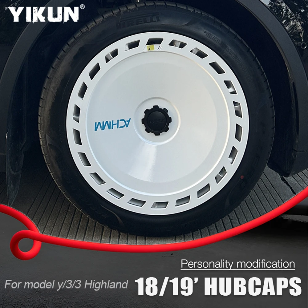 

4PCS Hubcap 18 19 Inch for Tesla Model Y/3/3 Highland Replacement Performance Auto Wheel Cover Full Rim Cap Car Accessories 2024