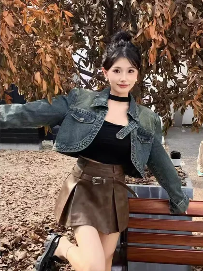 

Куртки женские, женская одежда, гоночные нашивки, модная вышивка, женский стиль, пуговицы, передний карман, длинный рукав, повседневные, простые, чистые