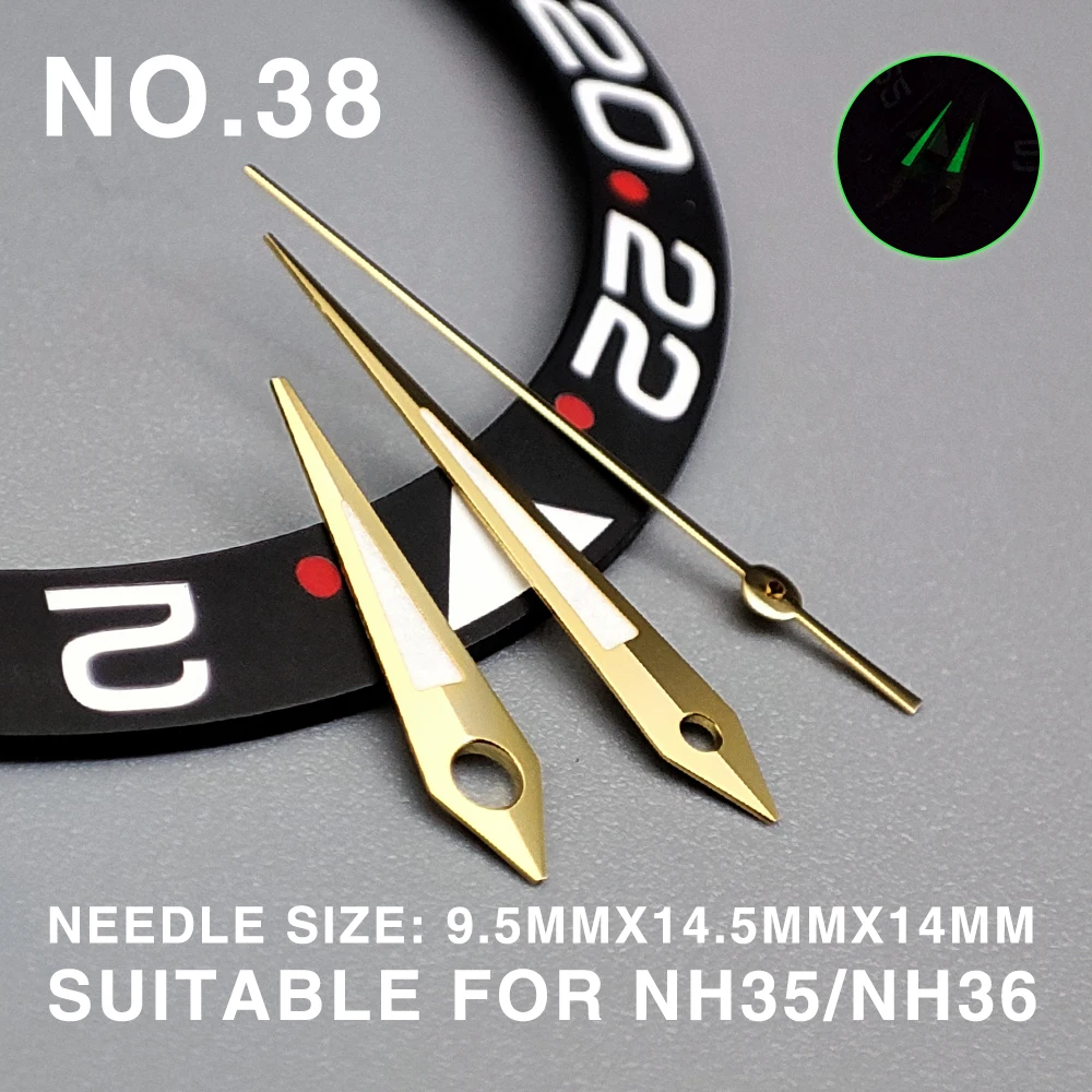 nh35 watch super bright green pointer luminous modification accessories, suitable for NH35, NH36, 4r36 movement NO.1~NO.44