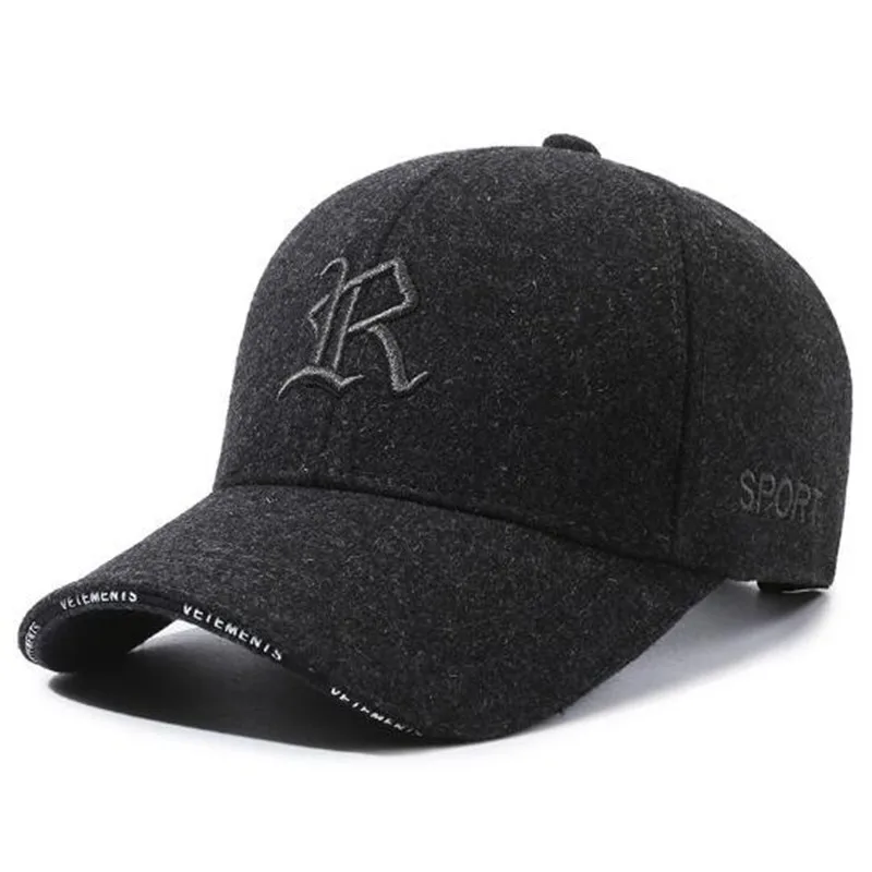 

Free Shipping Winter Women's Hats Thickened Baseball Cap Coldproof Warm Letter Embroidery Cycling Sports Caps For Men Golf Cap