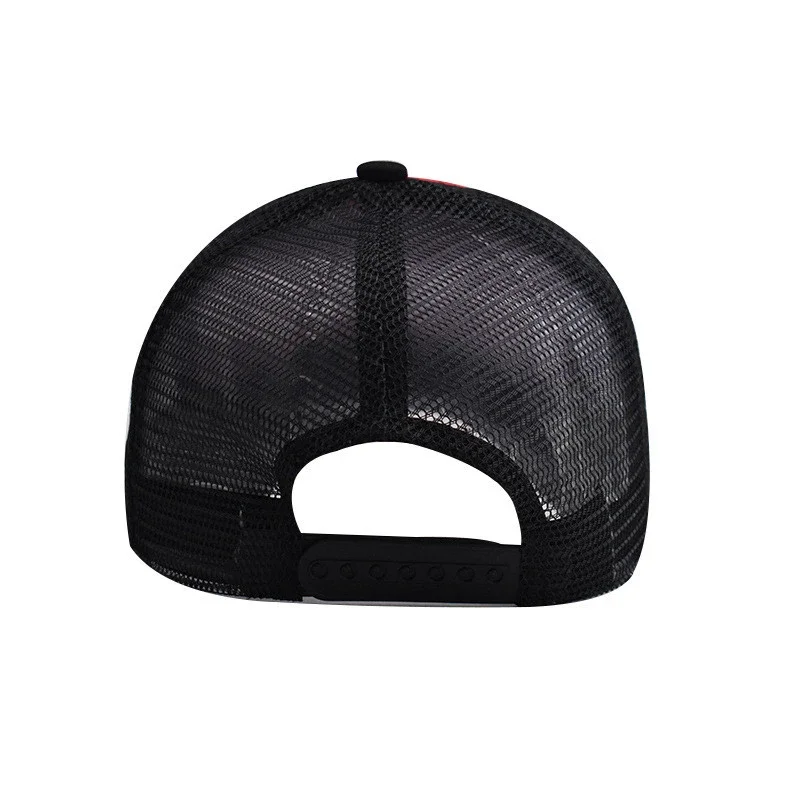 Custom 5 Panels Cotton Mesh Trucker Hat Breathable Baseball Cap Summer Sunshade Women Men Snapback Mesh Hat Cap Bone Wholesale