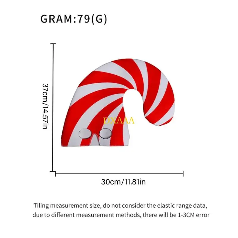 DXAA Christmas Candy Cane Costume Holiday Party Hat Christmas Elf Hat for Halloween