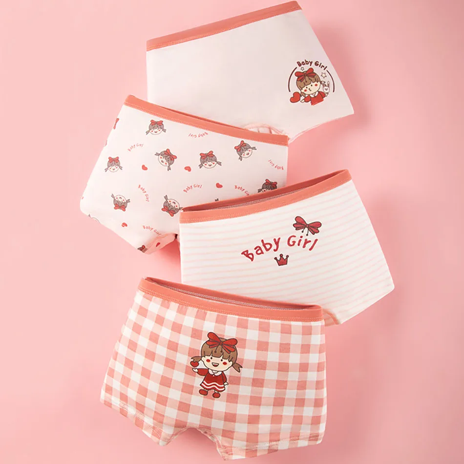 Cute Cartoon Pattern and Safety A Class Cotton Girls Panties Anti Flashing Design Suitable Children Summer and School Daily Wear