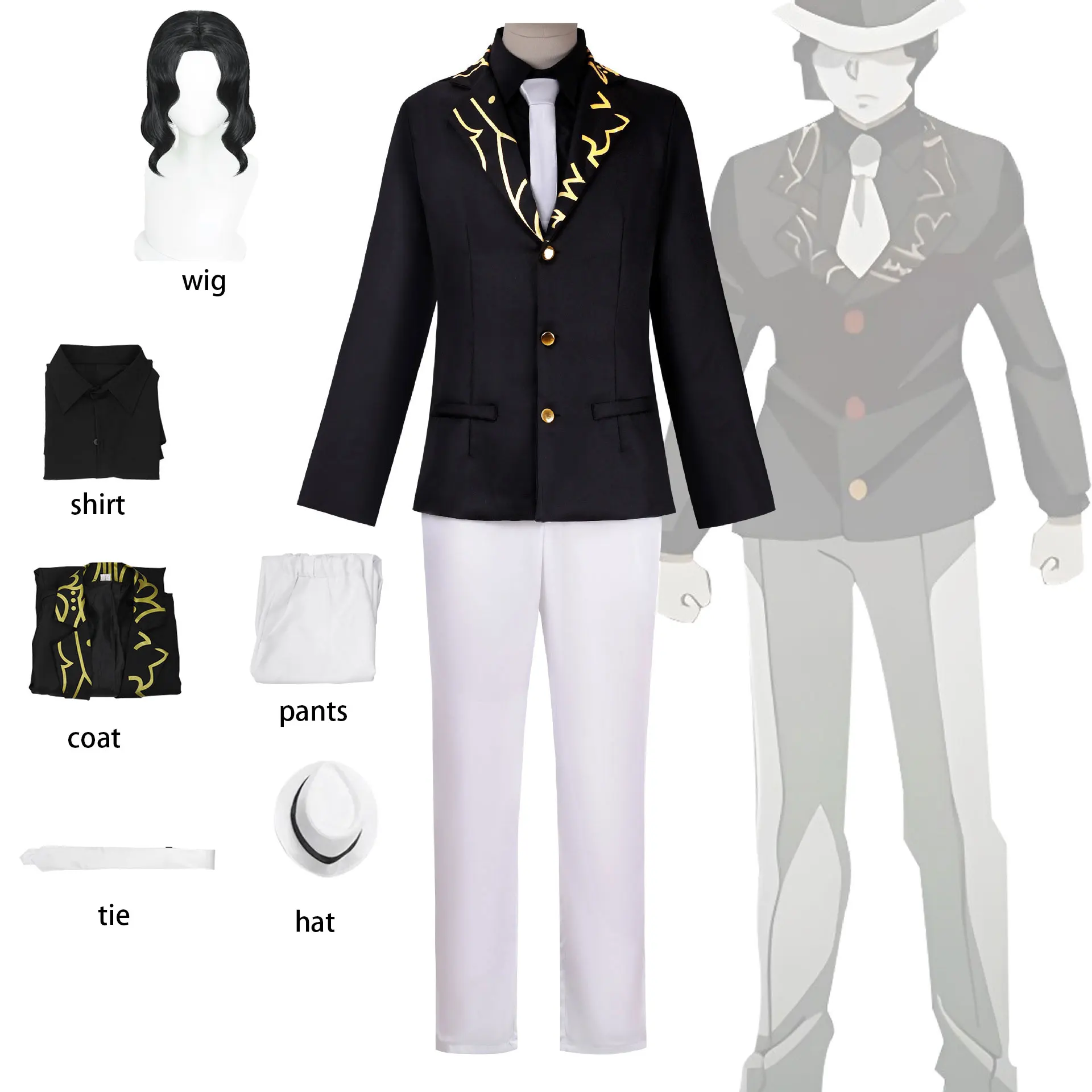 

Ghost Dance Tsuji no misery Ghost King cosplay costume suit big boss ghost boss no misery full set