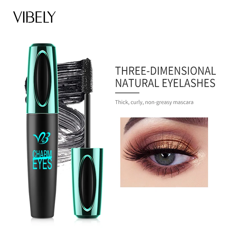 4d Mascara Silk Fiber Super Waterproof Lasting Volume Eyelash Mask Lengthening Curling Lashes Eye Makeup Professional Cosmetics