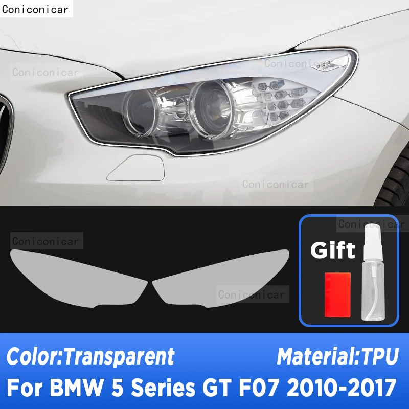 Película protectora transparente para faros de coche, pegatinas de TPU antiarañazos para BMW Serie 5 GT F07 2010-2017