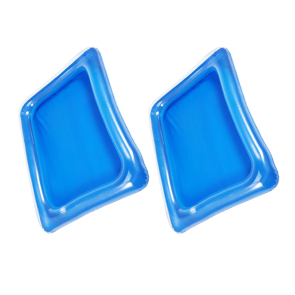 

2 PCS Inflatable Ice Bar Sand Serving Cooler Food Buffet for Parties Holder Cold Tray Beverages