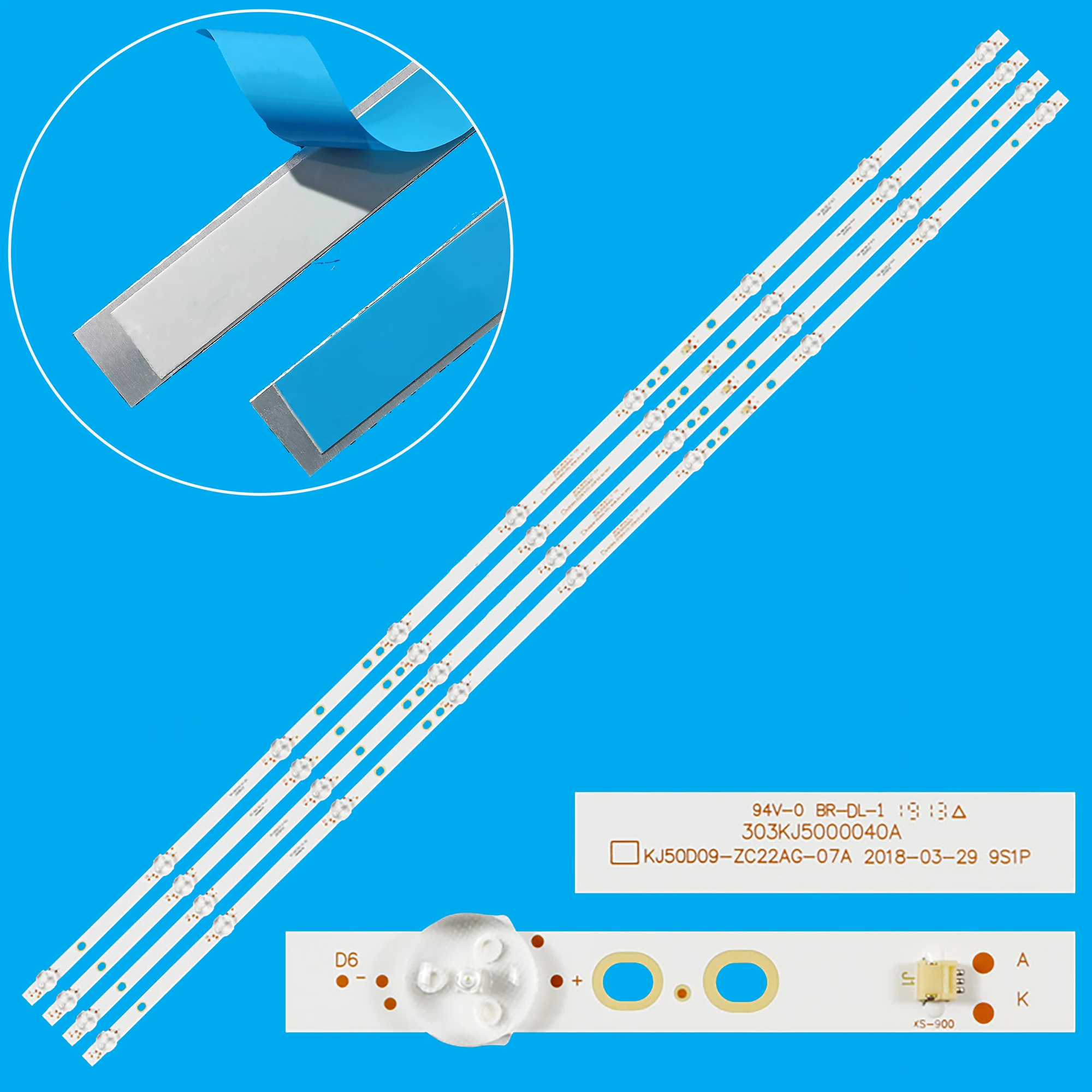 LED Backlight Strip for U5100 U5000STR4K/S U5000STR FXV-5020 KJ50D09-ZC22AG-05 KJ50D09-ZC22AG-07A DLED50HD 4X9 0002
