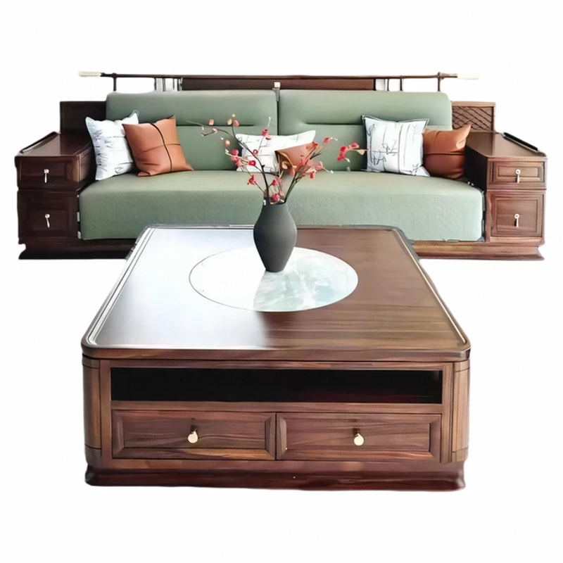 

Ebony sofa combination modern simple living room, light luxury lux ury leather furn iture