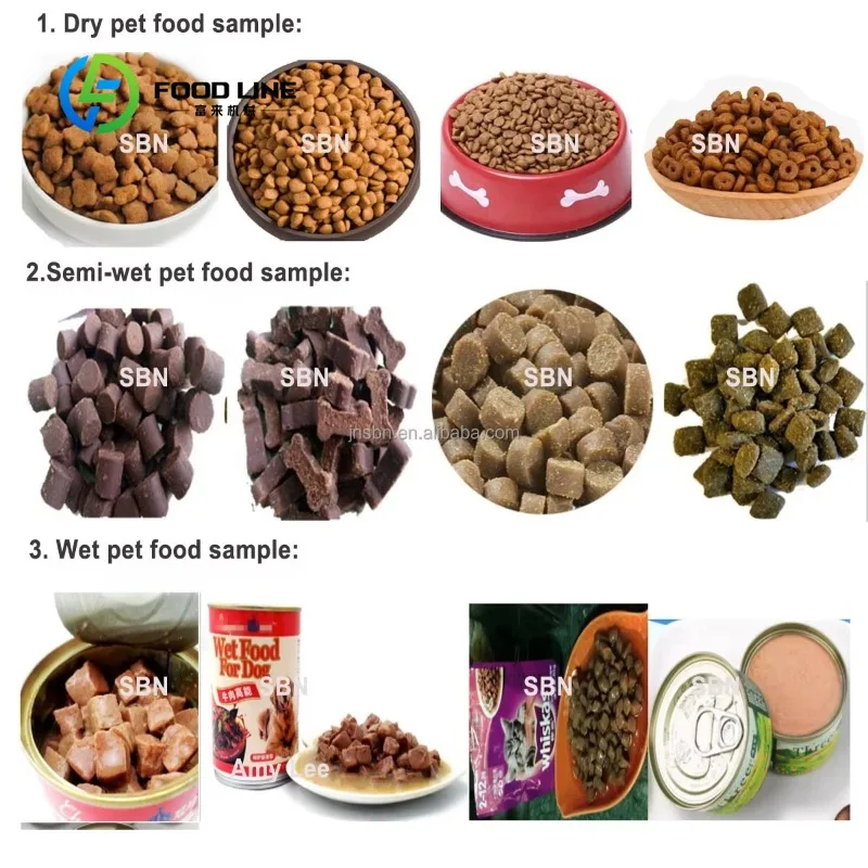 Customized size 1 ton/hour automatic stainless steel extrusion dog, cat animal pet food making machine