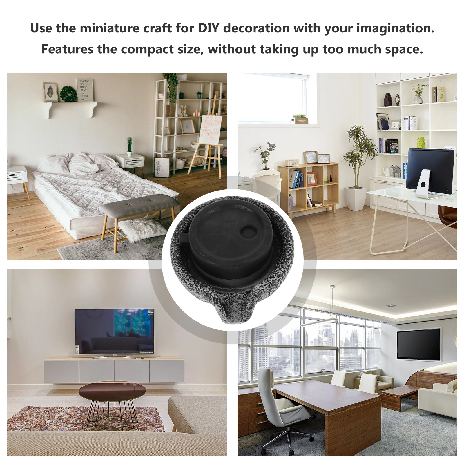 

1Set Simulation Stone Mill Mini Water Mill Ornament Compact DIY Scene Layout Photography Prop Resin Decoration