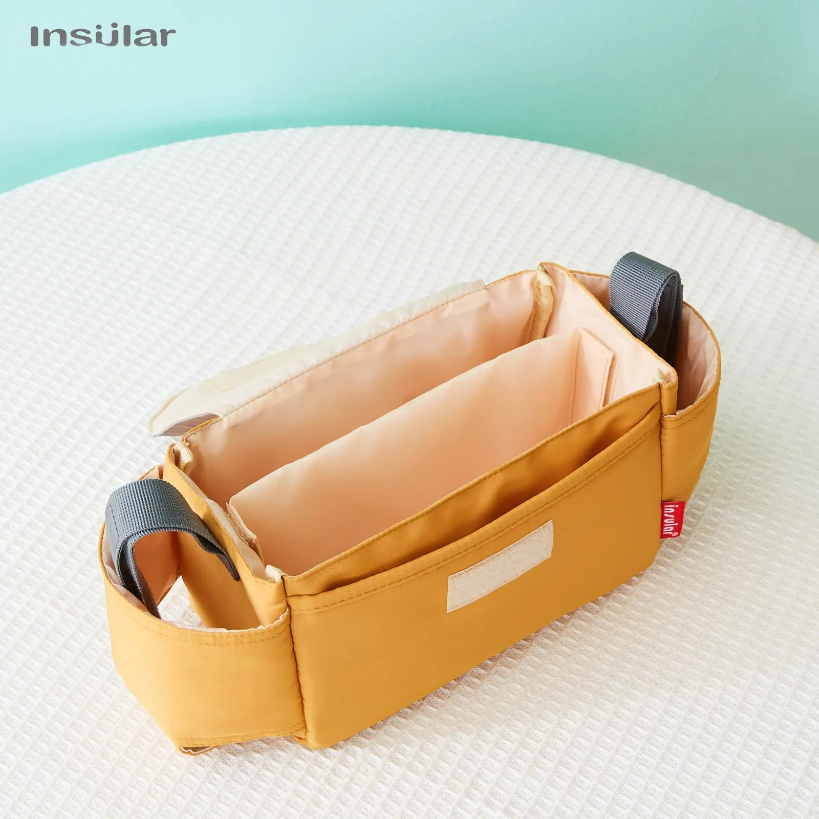 INSULAR Stroller Organizer Mommy Diaper Bag with Cup Holder Hanging Basket Hook Universal Baby Pram Carriage Accessories view 5