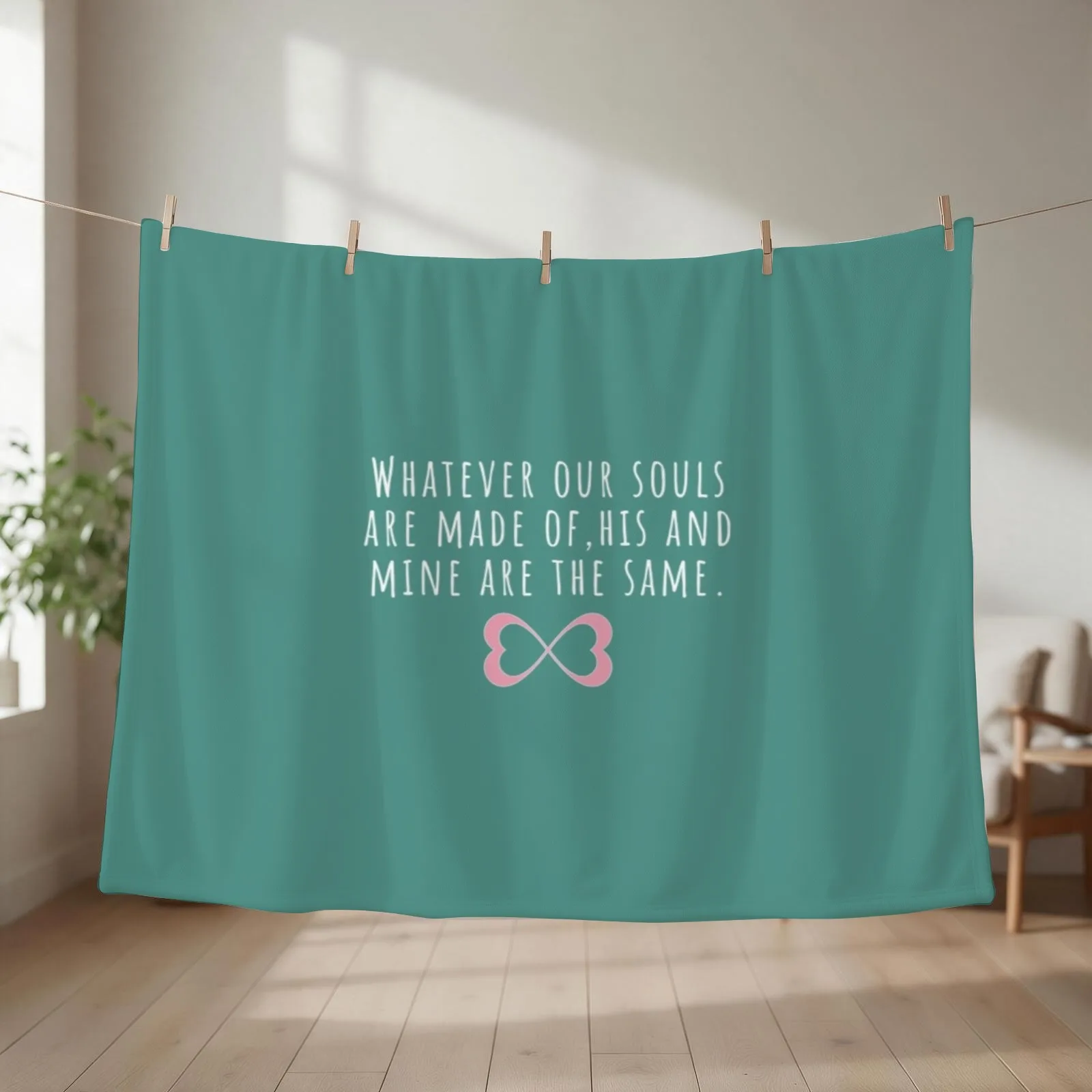 Whatever our souls are made ofAfter Hessa Quote Black Variant Throw Blanket Bed Fashionable for babies Moving Blankets