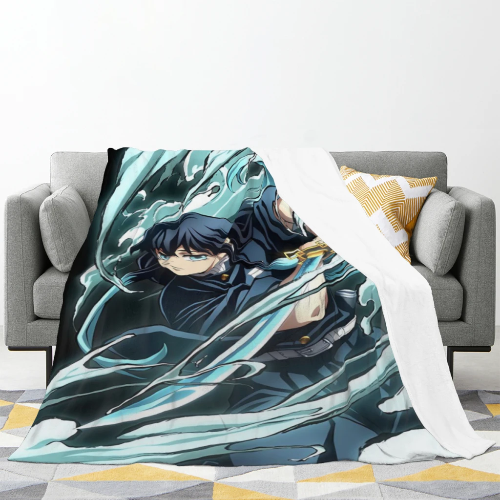 Muichiro Tokito - Demon Slayer Blanket Flange Textile Decor Portable Super Soft Throw Blankets for Home Office Plush Thin Quilt