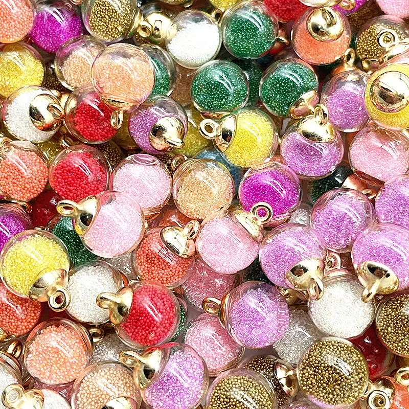 

10pcs 16mm Magic Ball Transparent Glass Beads Transparent Pendant for Christmas Decoration Diy Handmade Accessories