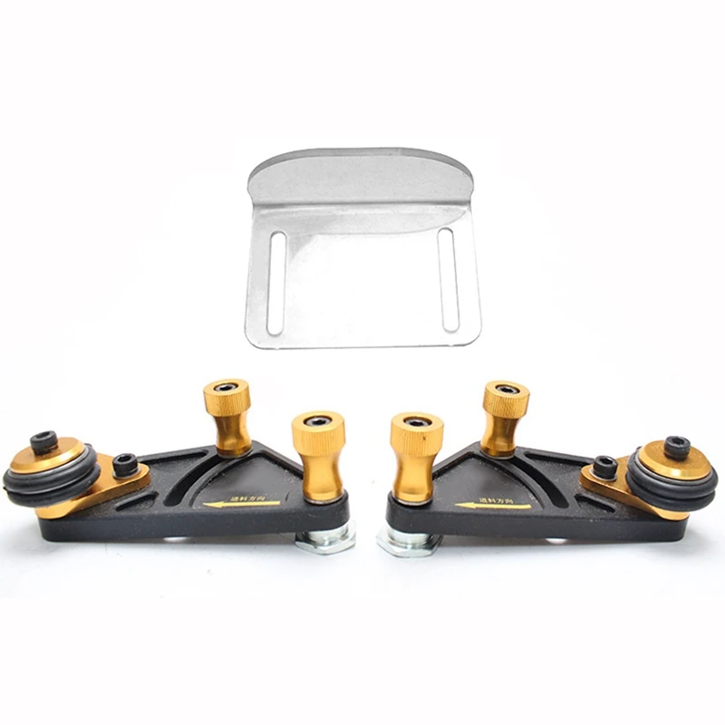 2PCS ไม้อลูมิเนียมอเนกประสงค์ Feather Loc บอร์ดเลื่อยตารางกด Feeder Guider ความปลอดภัย PUSH TOOL