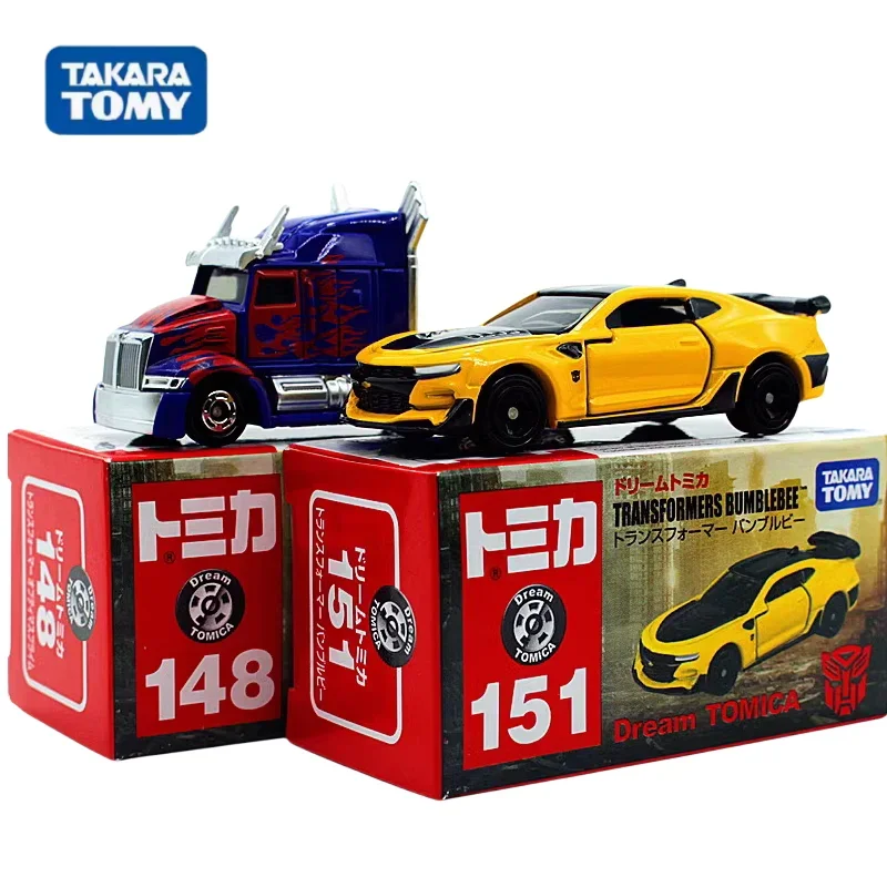 

TAKARA TOMY diecast alloy model Transformers Optimus Prime Bumblebee, children's collection display pieces for children's gifts.