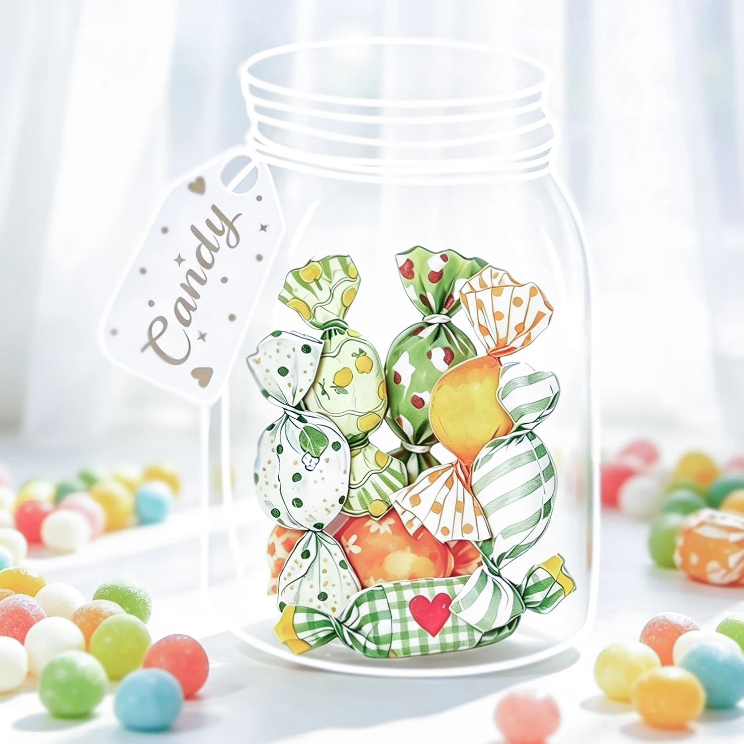 Cute Candy Landscape Sticker Creative DIY Journal Material Collage Scrapbooking Stationery