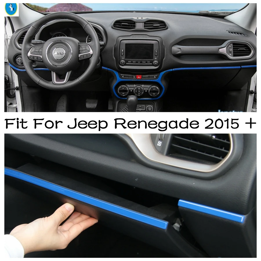 

Central Control Dashboard Instrument Garnish Panel Cover Trim 5PCS For Jeep Renegade 2015 - 2020 Interior Modified Accessories