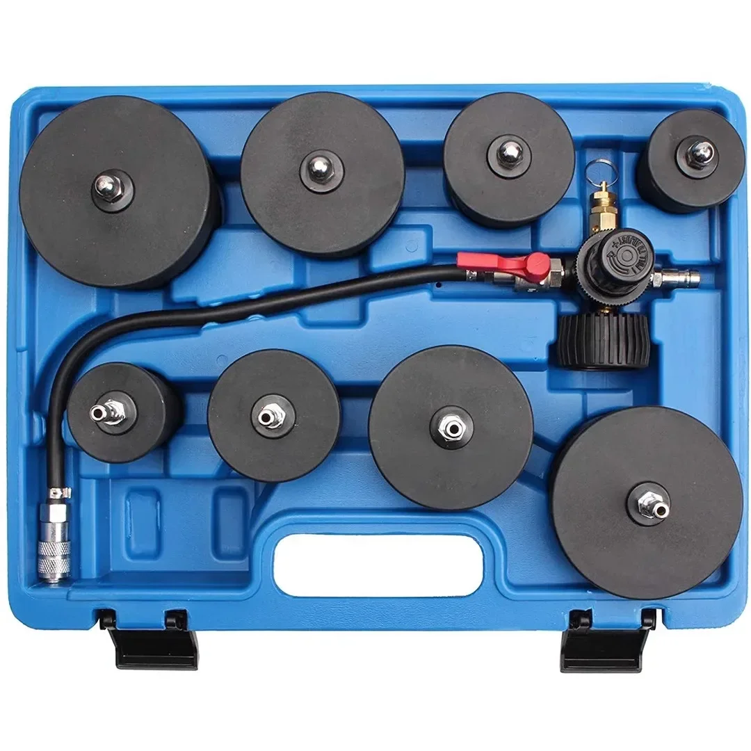New 9-piece Turbocharger System Leak Tester Sheet Metal Repair Pulley Detector Steam Protection Tool