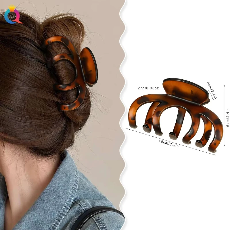 1pc Large Shark Clip Premium Hair Claw for Women Back of Head Bun Holder Volumizing Non Slip Hair Accessory Wholesale