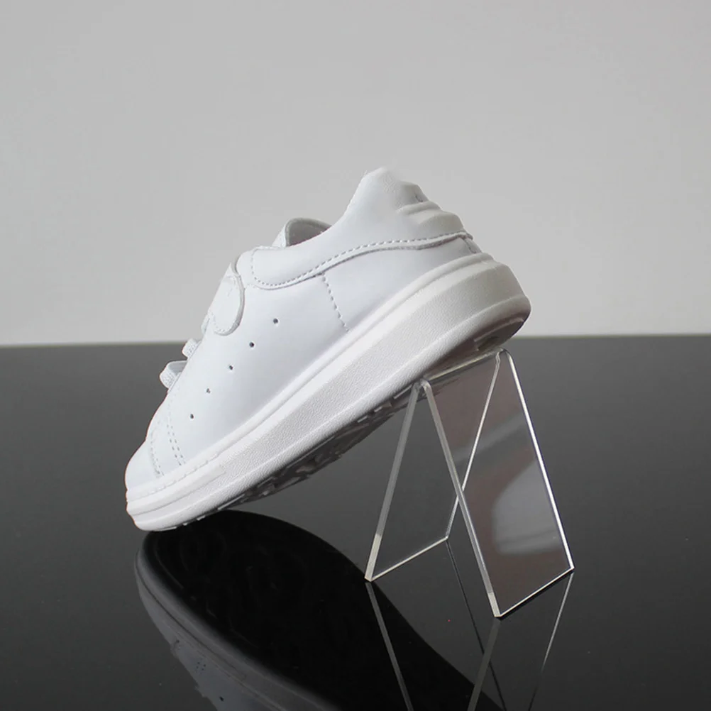 

4 Pcs Shoe Rack Pad Sneakers Stacker Extendable Tiers Storage Stands Racks Acrylic Display Holders Fold