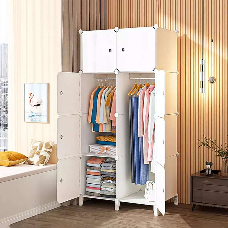 Plastic Organizer Wardrobe Storage Cupboard Cabinet Closets Armables Wardrobe Clothes Portable Guarda Roupa Bedroom Furniture