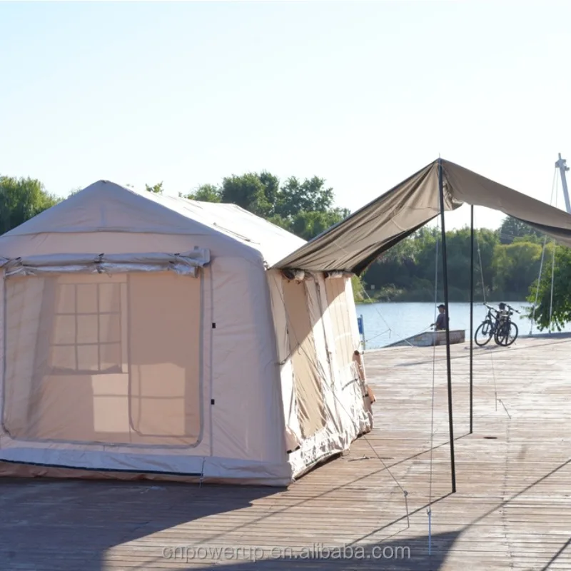 XMSJ Oxford Fabric Inflatable Camping Tent Waterproof Luxury Outdoor Family Tent