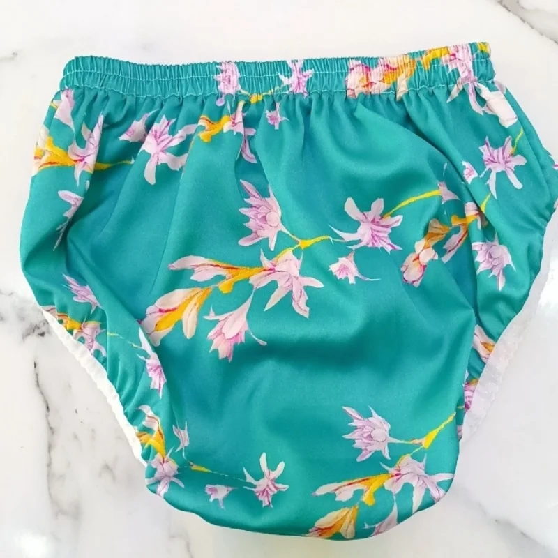 

Man's Briefs Elastic Waist Panties Sissy Glossy Ice Silk Satin Mid Waist Sexy Floral Briefs Live Show Dance Private Party BF