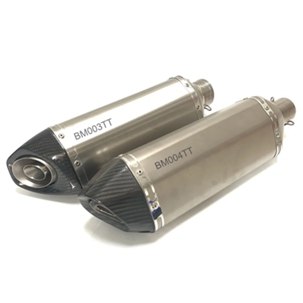 Ti-Legering Gemodificeerde Motorfiets Uitlaatpijp 470mm Universele Uitlaatdemper Z750 NC750X NC700 RS660 BJ750GS R7 Uitlaat Moto Eindpijp - afbeelding 2