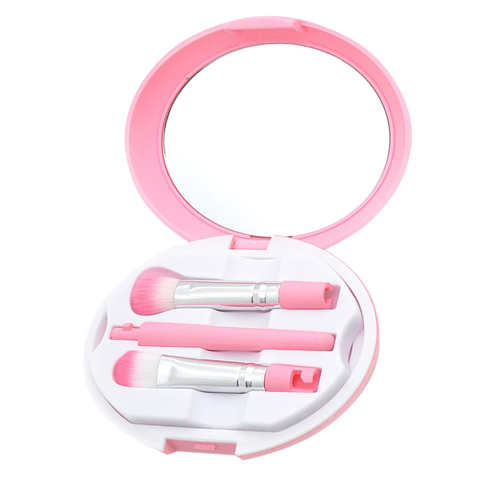 

1Set Eye Makeup Brush Pink 5 Pieces Essential Kit Look Eyeshadow Brush Set Tools for Women Girls