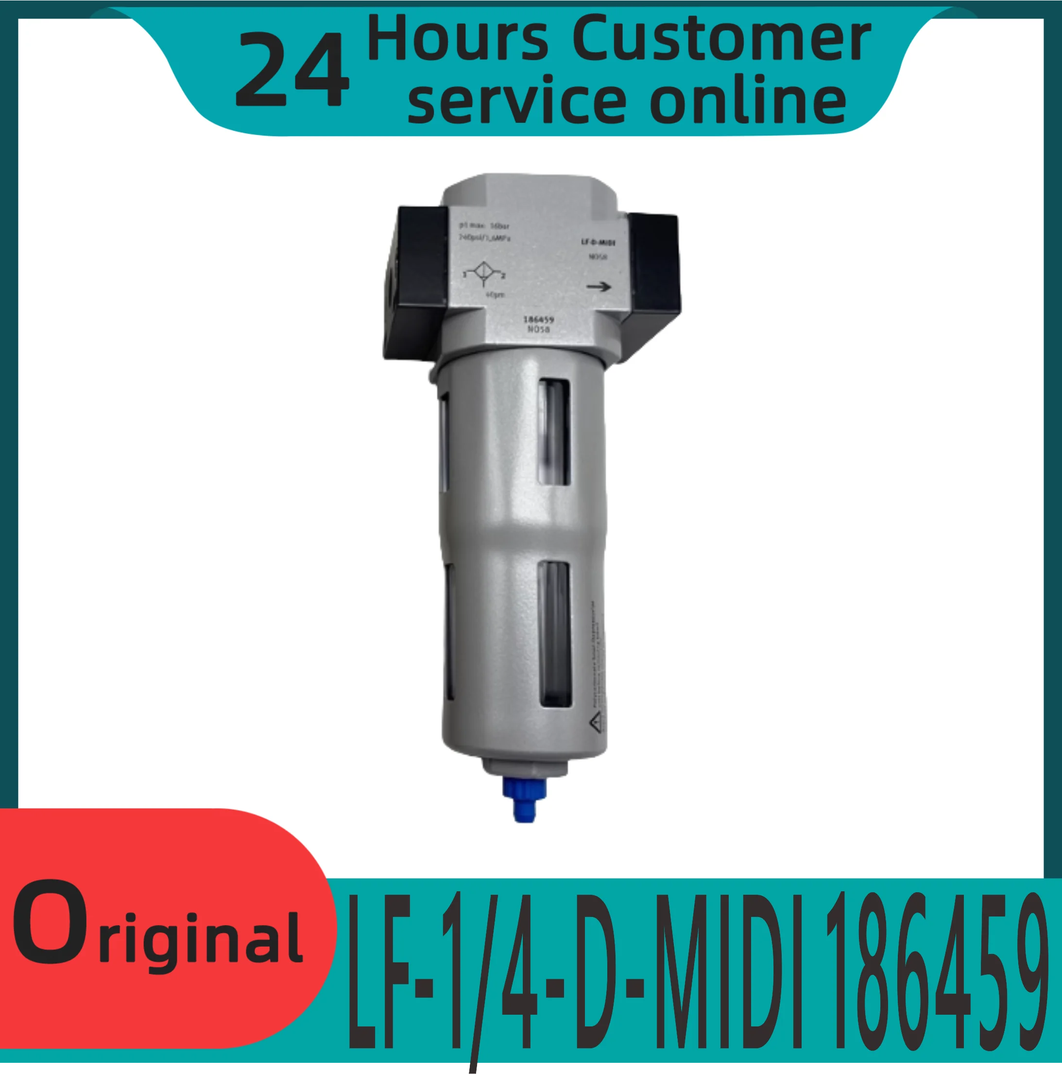 

Совершенно новый оригинальный фильтр LF-1/4-3/8-D-MIDI 186459 159576 пневматический компонент