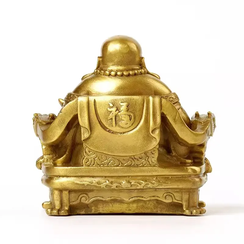Maitreya Copper Buddha Decoration Opening Light Living Room Decor Study Figure Of Buddha Wealth And Fortune Maitreya Craf