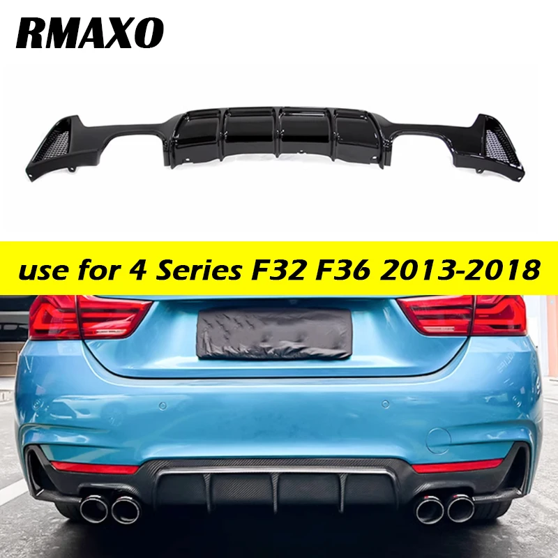 

For BMW 4 Series F32 F33 F36 435i M Sport Diffuser 2013-2018 Car Rear Bumper Lip Spoiler