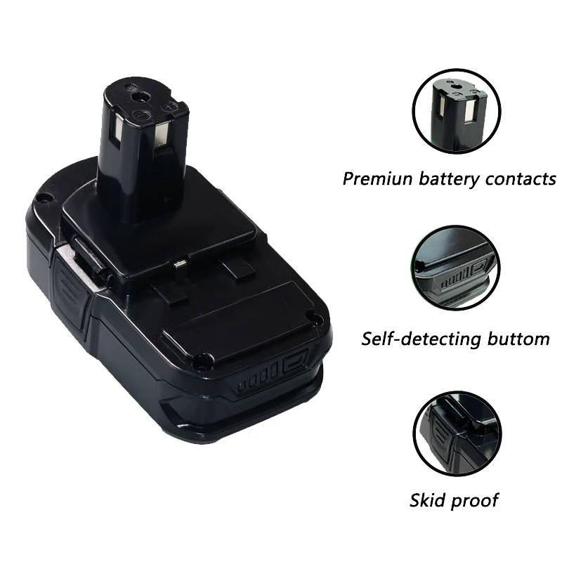 18V 3.0/4.0/5.0Ah P108 Tools Battery Replacement for Ryobi P104 P105 P102 P103 P107 Cordless Lithium Li-ion Rechargeable