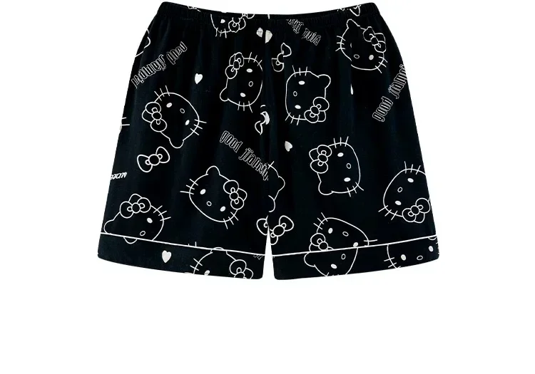 2Pcs/Set Hello Kitty Pajamas Anime Student Loungewear Kawaii Cute Girls Home Wear Shirt Shorts Set - view 4