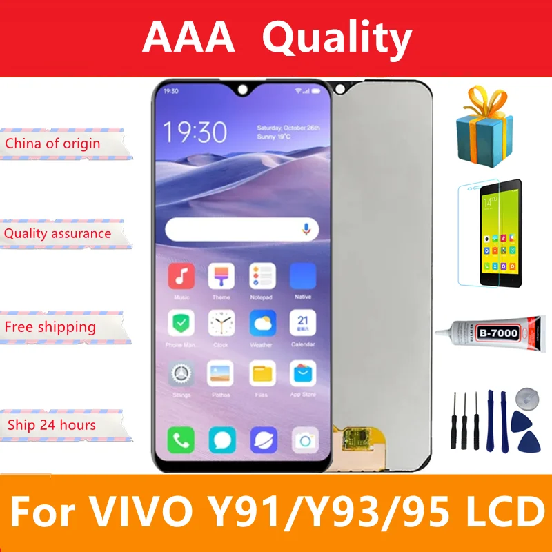 6.22\'\' Original For BBK Vivo Y91 Y91i Y91c Y93 Y93s Y93st Y95 MT6762 LCD Display Touch Screen Digitizer Assembly Replacement